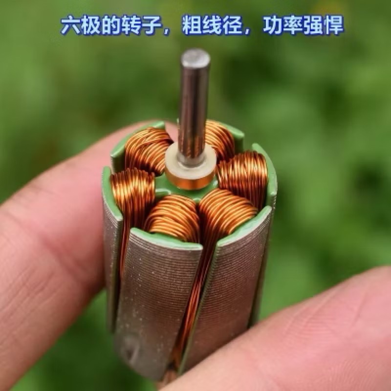 全新 精品 汽車配件 直流馬達 DC12V 扭力強勁 四磁石 六極轉子 90度角 碳刷-細節圖4
