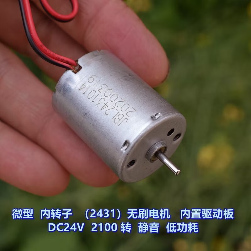 微型內轉子 2431 無刷馬達 內置驅動板 DC24V 2100 轉  靜音-細節圖2