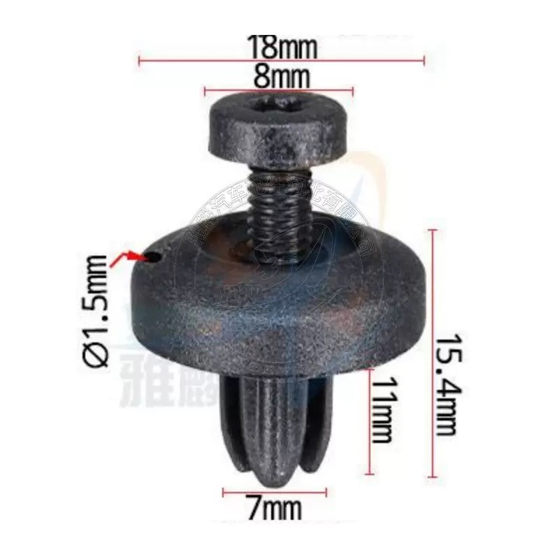 適用於 福特 經典福克斯 前車標 中網標彈簧 中網標固定 卡扣-細節圖3