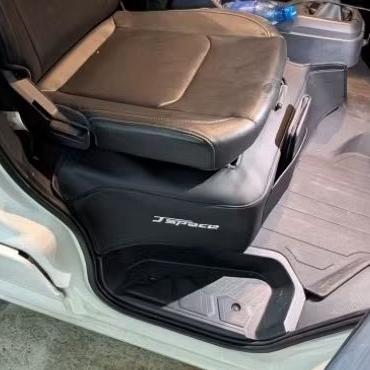 [J SPACE 專用] 前座下護墊 (含收納口袋/一對) | 20mm皮革 | 雙層皮革 | 防刮防髒 | 魔鬼氈-細節圖6