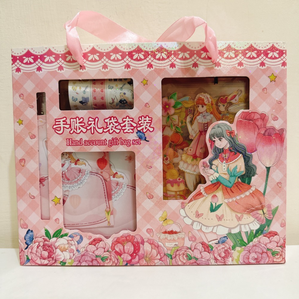 文創 手帳禮袋套裝 美少女系列 現貨實拍-細節圖3