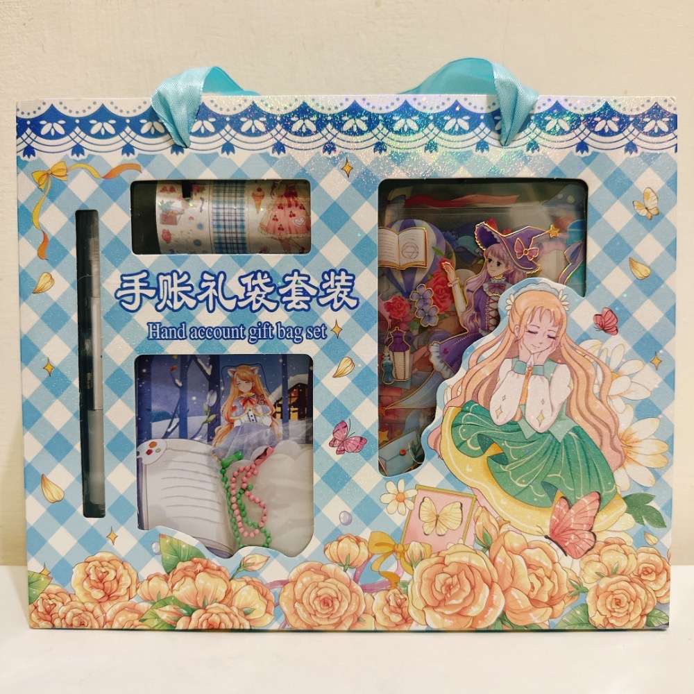 文創 手帳禮袋套裝 美少女系列 現貨實拍-細節圖5