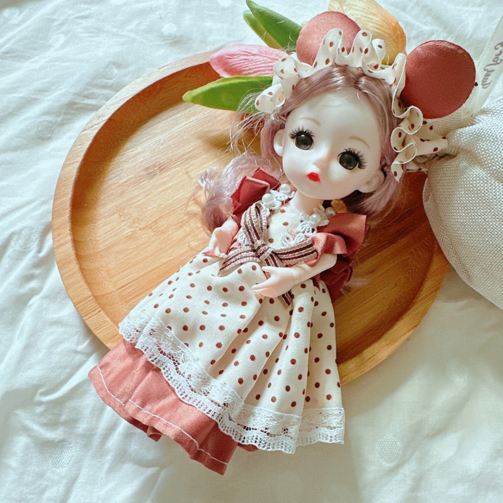 可愛造型全身關節可動洋娃娃吊飾鑰匙圈［荳荳童心飾界］-規格圖10