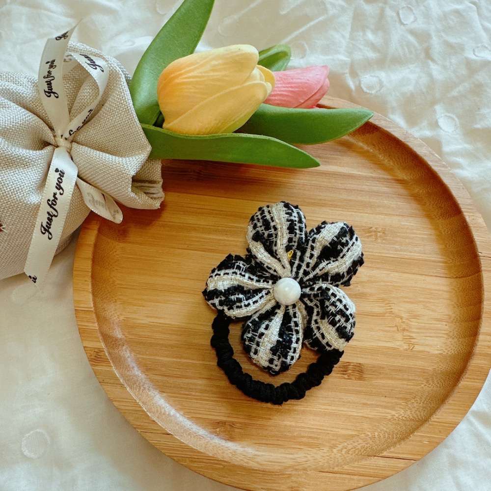 小香風花朵髮圈［荳荳童心飾界］-規格圖5