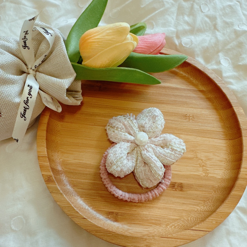 小香風花朵髮圈［荳荳童心飾界］-規格圖5