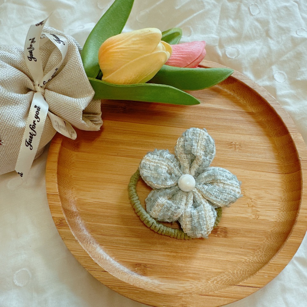 小香風花朵髮圈［荳荳童心飾界］-規格圖5