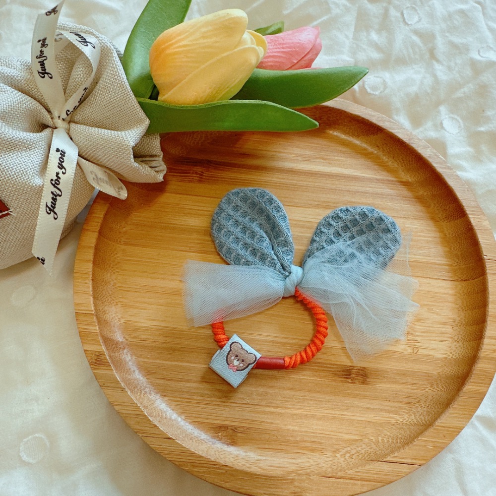 紗紗兔耳朵造型髮圈［荳荳童心飾界］-細節圖3