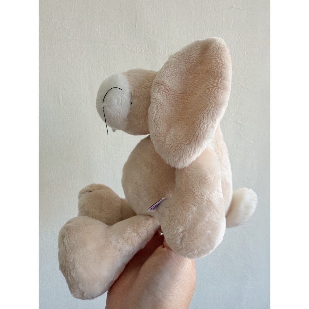 NICI 25cm復古大耳兔坐姿玩偶-米白(無吊牌）-細節圖2