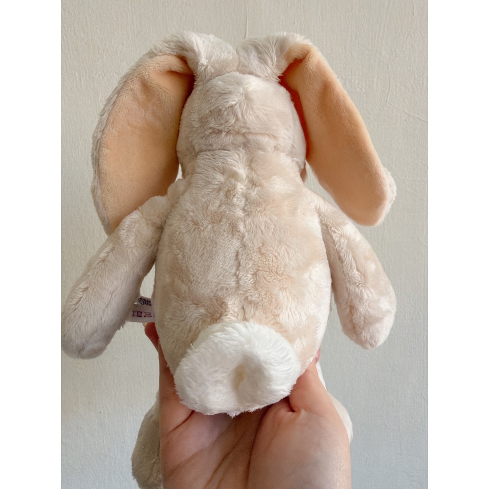 NICI 25cm復古大耳兔坐姿玩偶-米白(無吊牌）-細節圖3
