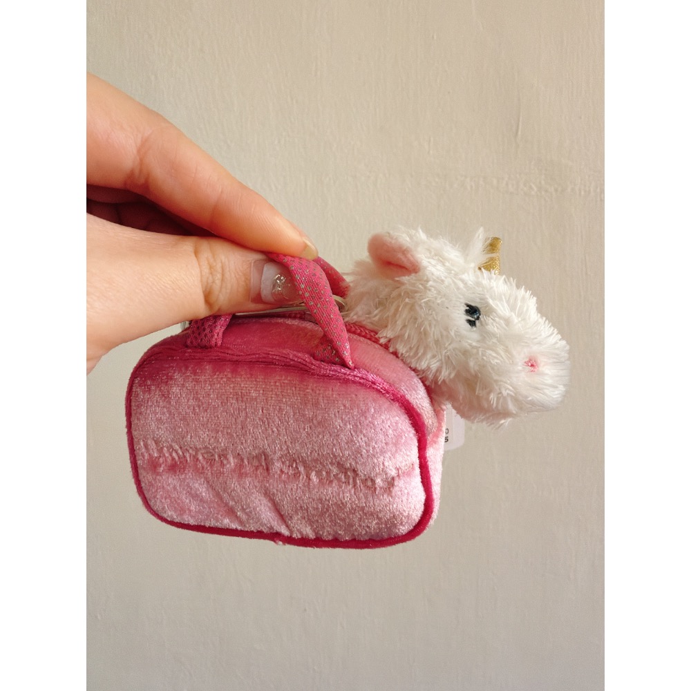 （中古）環球影城 迷你手提包獨角獸 娃娃吊飾-細節圖2