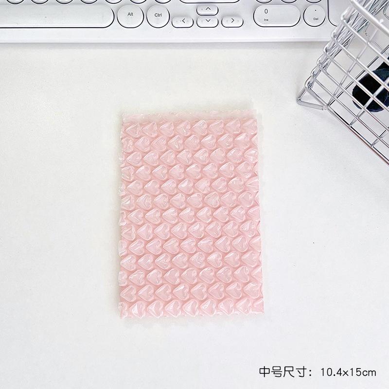 【湘湘小舖❤️】粉色愛心氣泡袋打包泡泡紙包裝心形泡沫袋防震膜氣泡信封袋保護袋-細節圖8