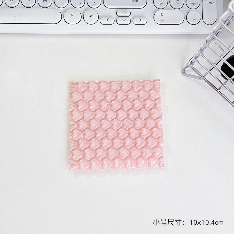 【湘湘小舖❤️】粉色愛心氣泡袋打包泡泡紙包裝心形泡沫袋防震膜氣泡信封袋保護袋-細節圖9