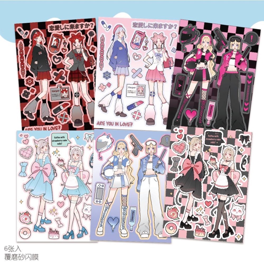 【湘湘小舖❤️】辣子星海莉人物貼紙甜亚女孩手帐咕卡贴纸咕本手账手机壳贴纸-細節圖7