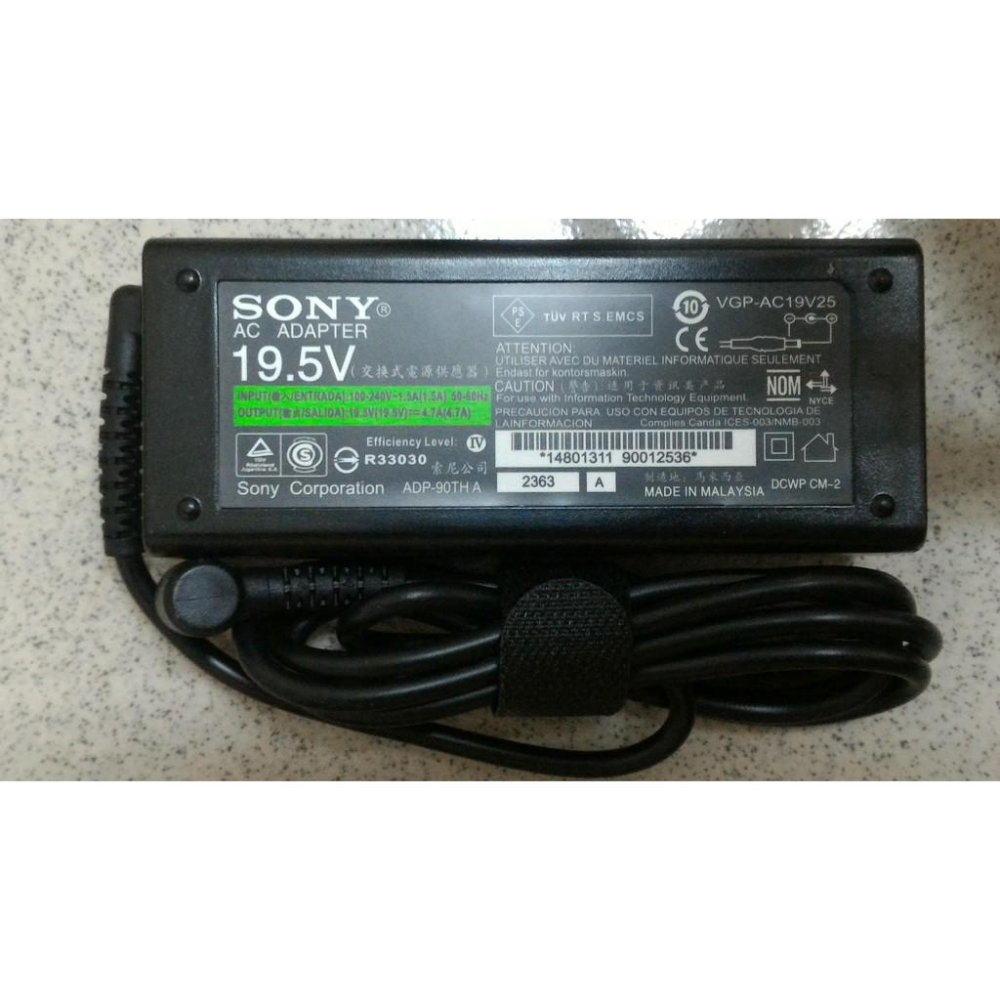 全新現貨 原裝 索尼 SONY VGP-AC19V42 筆記型電腦 充電器19.5V 4.7A 電源變壓器-細節圖2