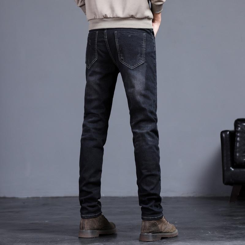 【AT 潮玩藝】 牛仔褲 男褲 長褲 直筒褲 牛仔褲男 彈性牛仔褲 男長褲 長褲男 牛仔長褲 男士直筒修身 3605-細節圖9