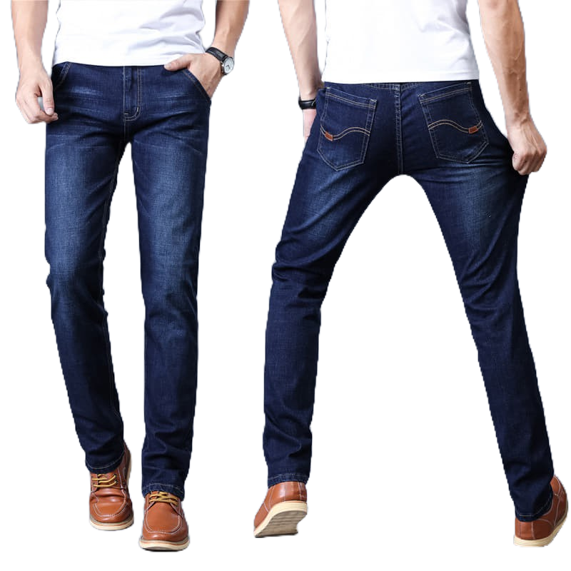 【AT 潮玩藝】 牛仔褲 工作褲 工裝褲 長褲 褲子 男褲 經典款彈性牛仔褲 修身 丹寧褲 牛仔長褲 021=8010-細節圖3