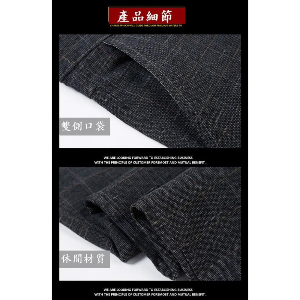 【AT 潮玩藝】 休閒褲 西裝褲 長褲 褲子 直筒褲 休閒褲男 休閒長褲男 格子褲女生 長褲女 長褲男  688-細節圖5