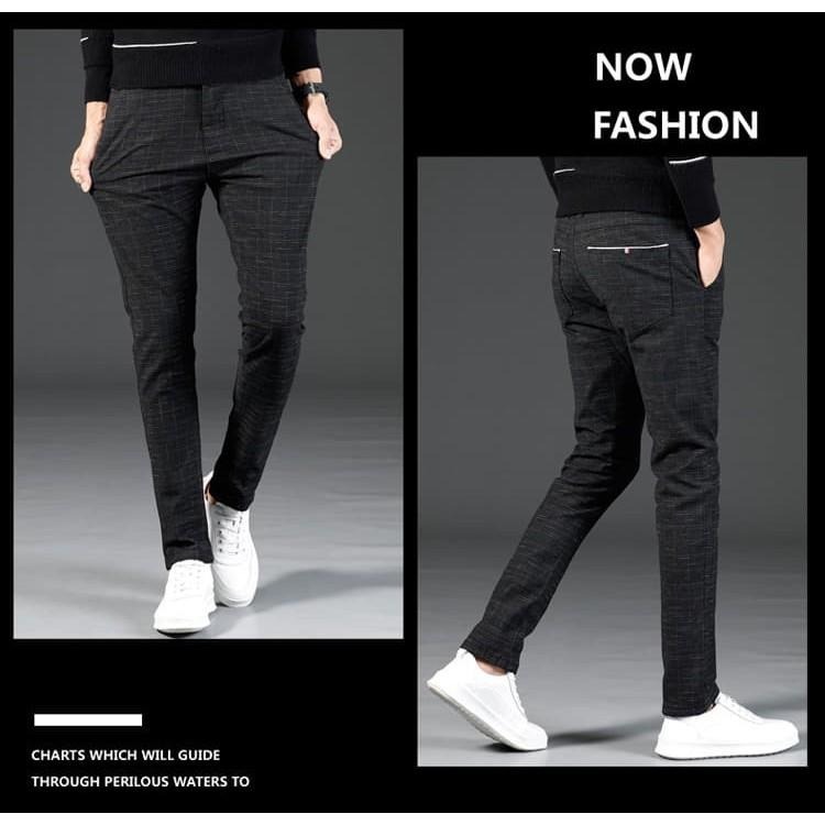 【AT 潮玩藝】 休閒褲 西裝褲 長褲 褲子 直筒褲 休閒褲男 休閒長褲男 格子褲女生 長褲女 長褲男  688-細節圖8