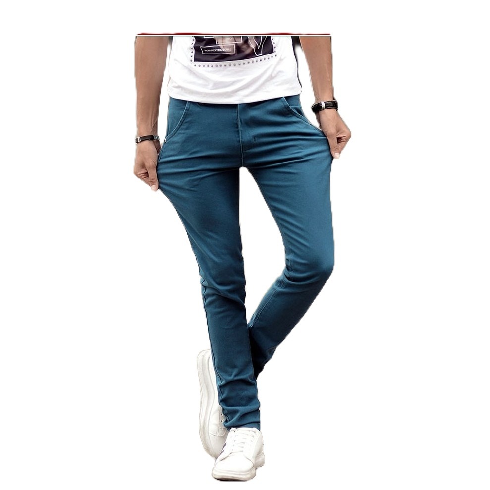 【AT 潮玩藝】 長褲 休閒褲 褲子 直筒褲 休閒長褲 長褲男 韓版修身彈力休閒褲 <高雄出貨>  四口袋 8008-細節圖2