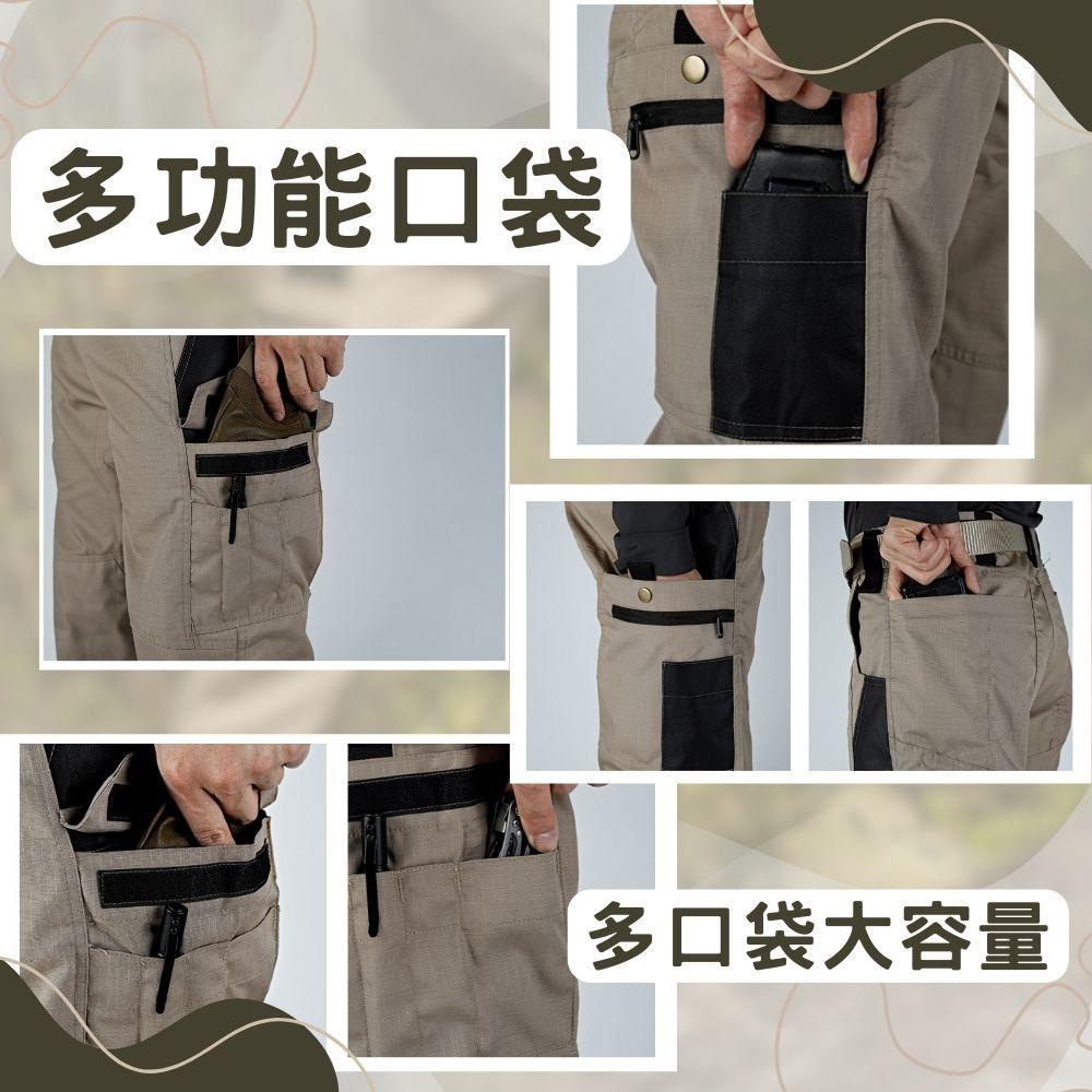 戰術褲跳色設計 工裝褲 長褲 長褲男長褲 戰術褲 多口袋休閒褲 男長褲 【ix22】-細節圖2