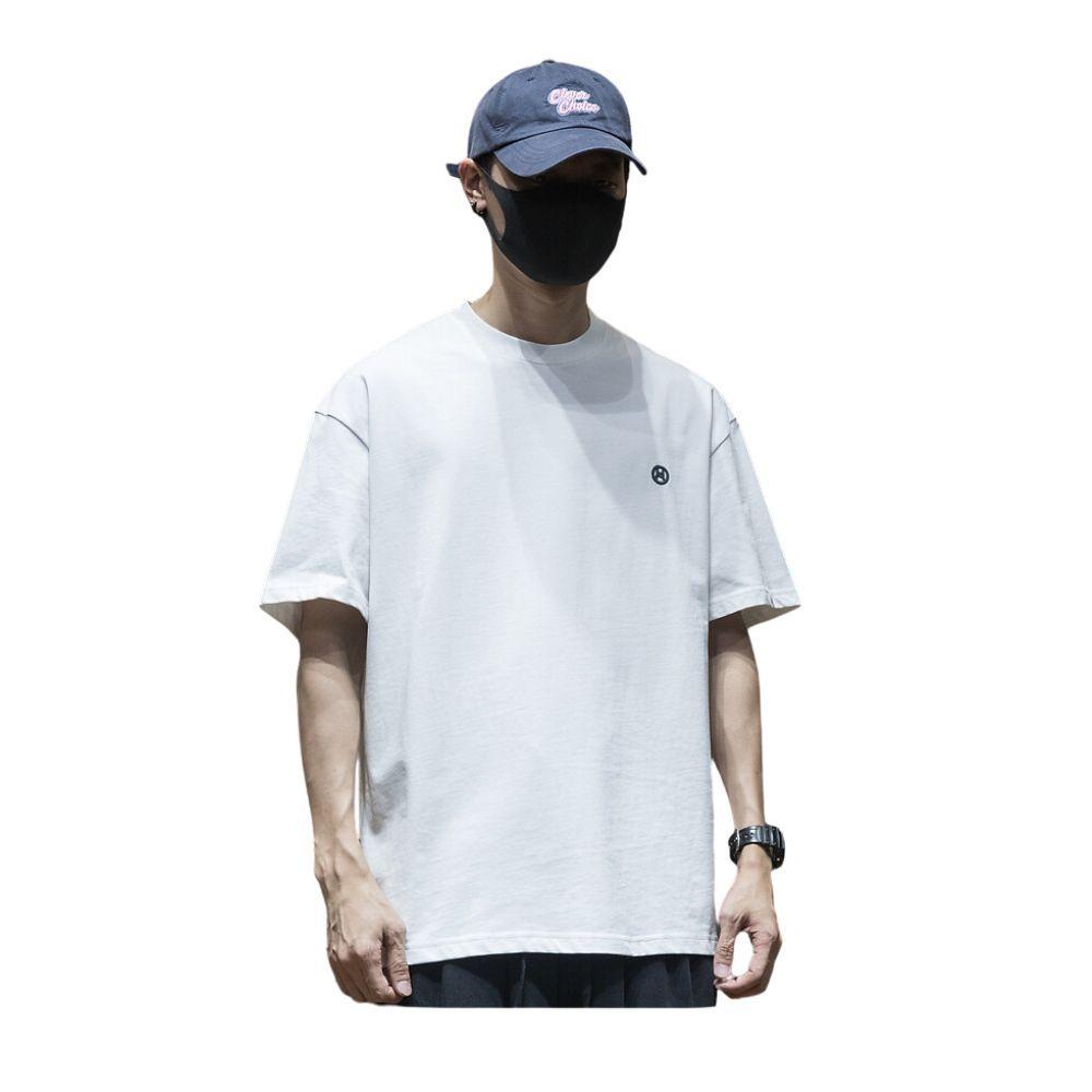 純棉素T 𝝿形狀 落肩款 年輕潮T 簡約夠素 印花 短T 潮T  1365-細節圖5