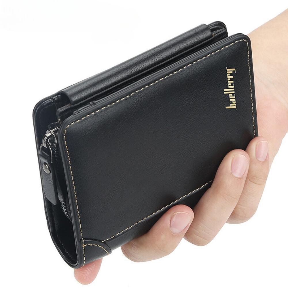 AT|鈕扣多卡式短皮夾 男皮夾 男短夾 男卡夾 男錢包 男用皮夾 男送禮小物 d9159-細節圖2