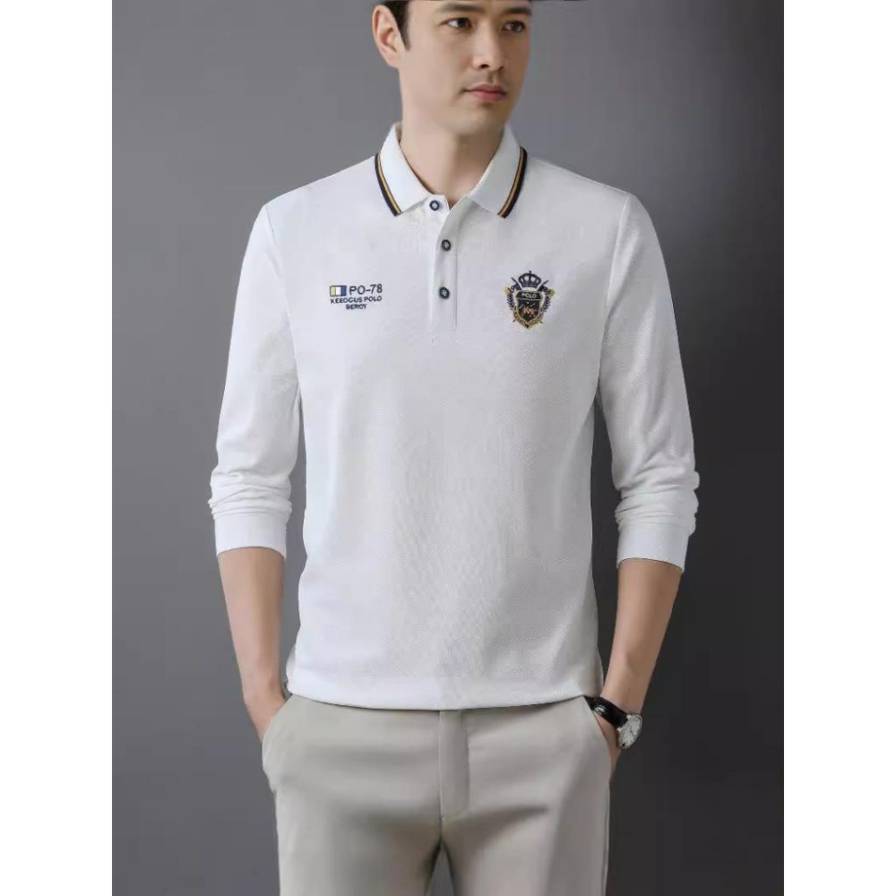 長袖polo衫 polo 長袖 長袖上衣 長POLO衫 男裝 長袖男 男短袖 男上衣 韓版上衣 單馬 BO-細節圖9