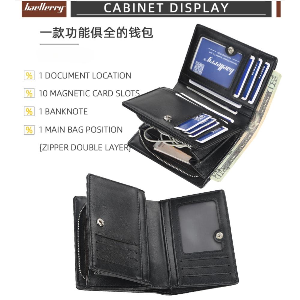 AT|商務短夾 韓版商務錢包 男短夾 拉鏈手機包 錢包 男錢包 男皮夾 短夾 3216-細節圖6