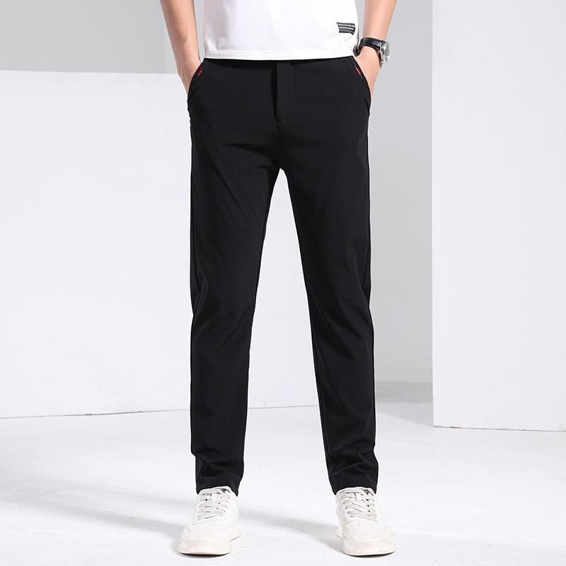 長褲男 休閒褲 長褲 褲子 彈力長褲 男生褲子 直筒褲 冰絲長褲 西裝褲 休閒褲 韓版長褲 男長褲 8876-細節圖5