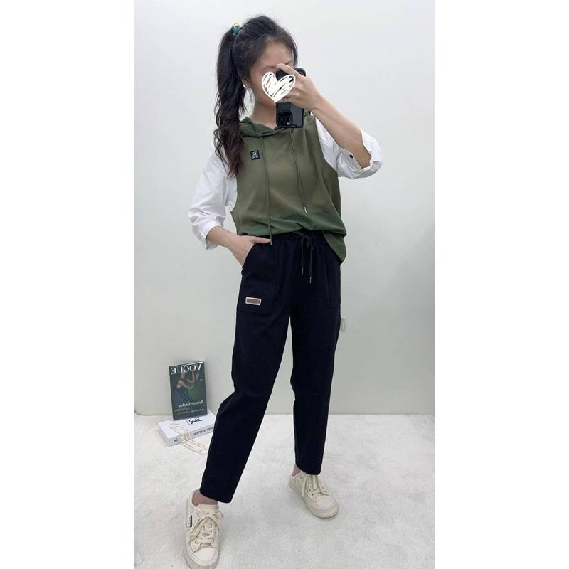 AT|女裝 高雄現貨 隔日到貨 超級彈力 皮標高磅萊卡褲 女彈力休閒褲-細節圖2