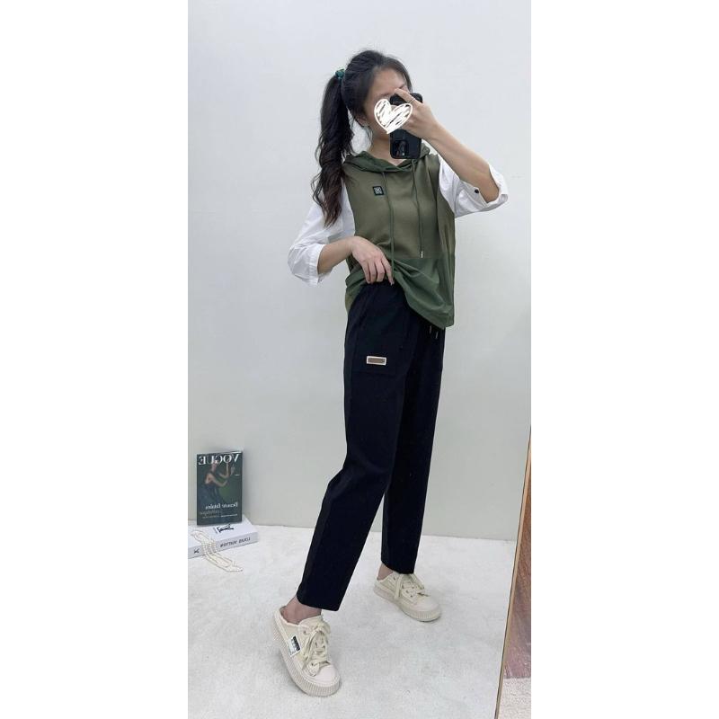 AT|女裝 高雄現貨 隔日到貨 超級彈力 皮標高磅萊卡褲 女彈力休閒褲-細節圖6