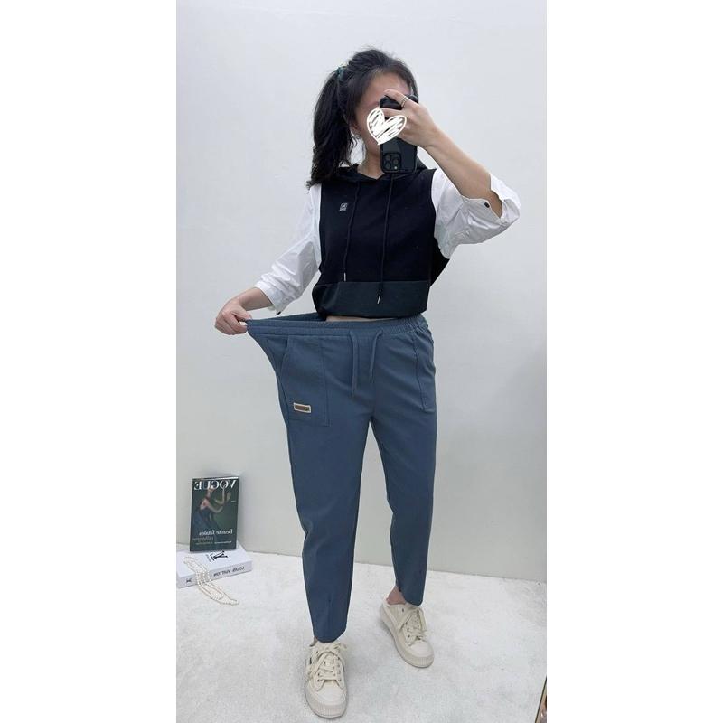 AT|女裝 高雄現貨 隔日到貨 超級彈力 皮標高磅萊卡褲 女彈力休閒褲-細節圖7