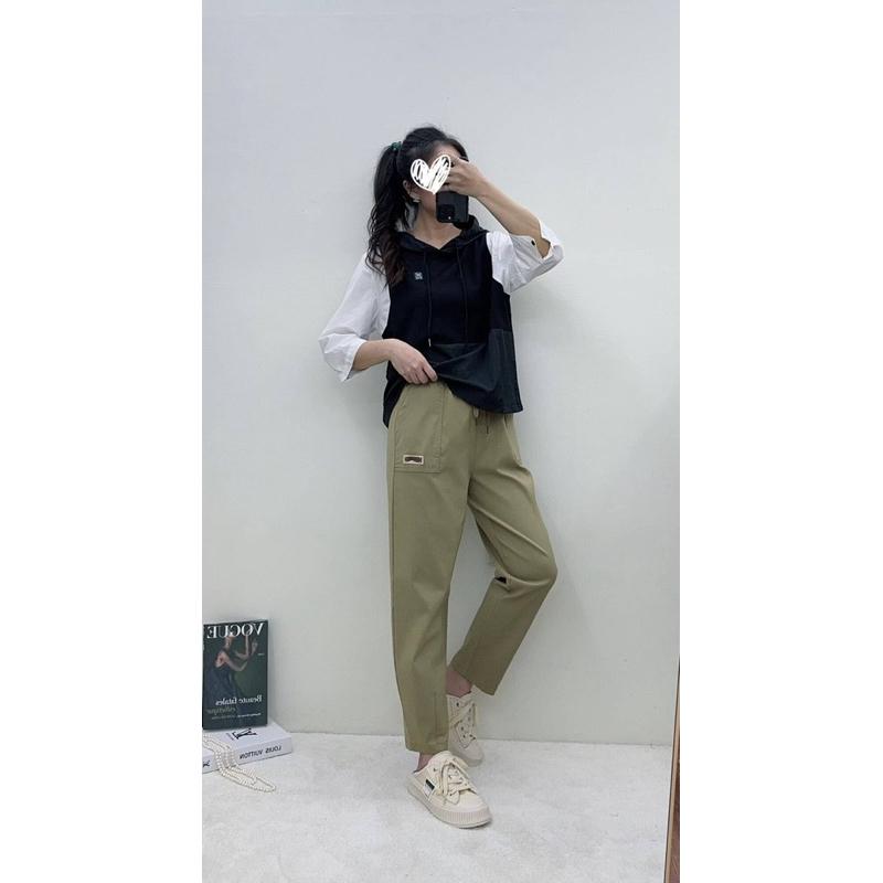 AT|女裝 高雄現貨 隔日到貨 超級彈力 皮標高磅萊卡褲 女彈力休閒褲-細節圖8