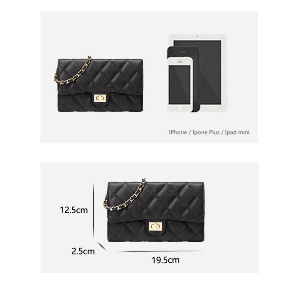 AT｜24H高雄快速出貨 新款時尚菱格鏈條包 小香風小眾包包 菱格包 高級感女夏百搭女士 斜背包 小方包 斜挎包 女包-細節圖4