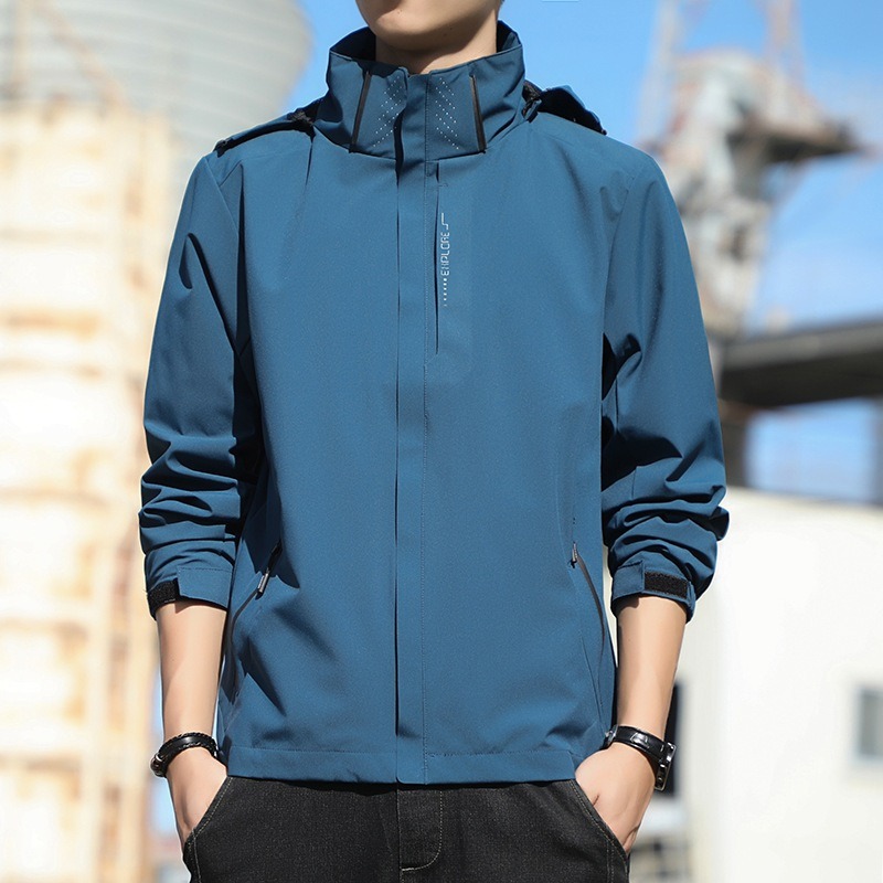 【AT 潮玩藝】衝鋒外套 連帽外套 衝鋒衣 風衣 登山服 防風外套 夾克 連帽風衣外套 外套男 厚外套 6266-規格圖7
