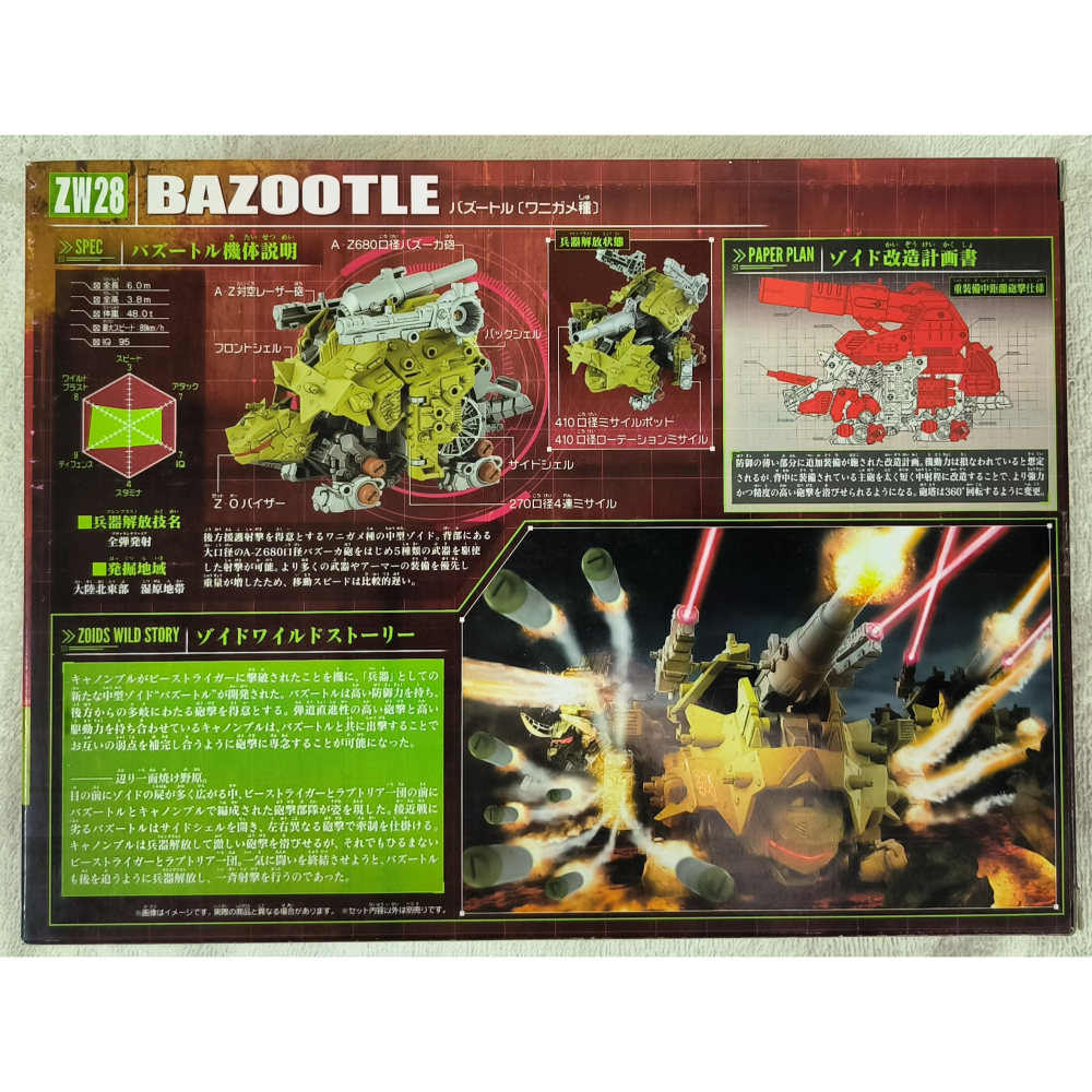 現貨 ZOIDS 洛伊德 1/35 ZW-28 重砲戰龜-細節圖2