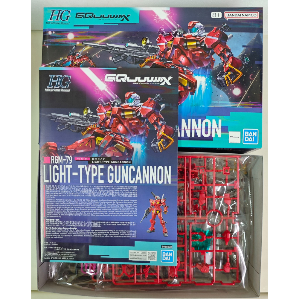 HG 1/144 GQuuuuuuX 輕加農 + HYPER DYNE 3D改件 輕加農 雙炮 強化套件 合售-細節圖3