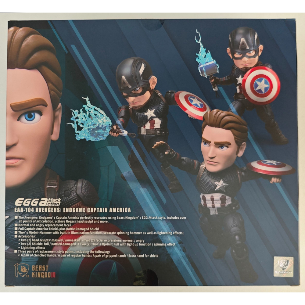 野獸國 EAA-104 漫威 可動公仔 復仇者聯盟：終局之戰 美國隊長-細節圖2