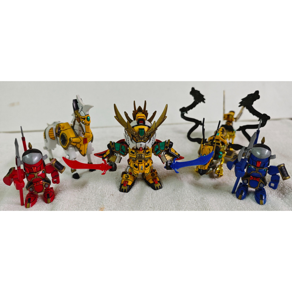 BB戰士 三國傳 英雄激突編 紅標 #318 翔烈帝 劉備鋼彈&龍輝寶．的盧+部隊兵-細節圖2