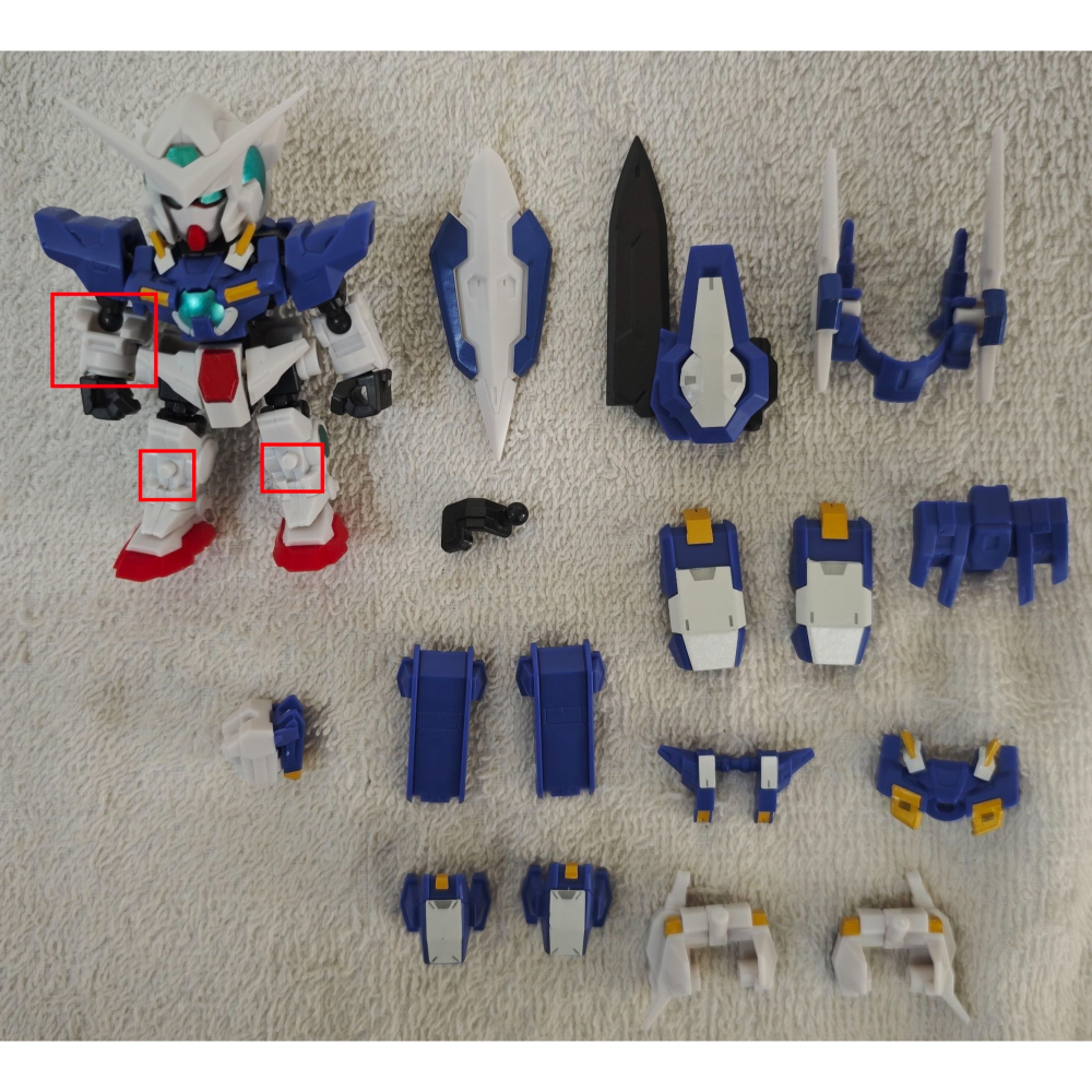 已組 MOBILITY JOINT GUNDAM Vol.5 盒玩 能天使鋼彈 + EX配件-細節圖6