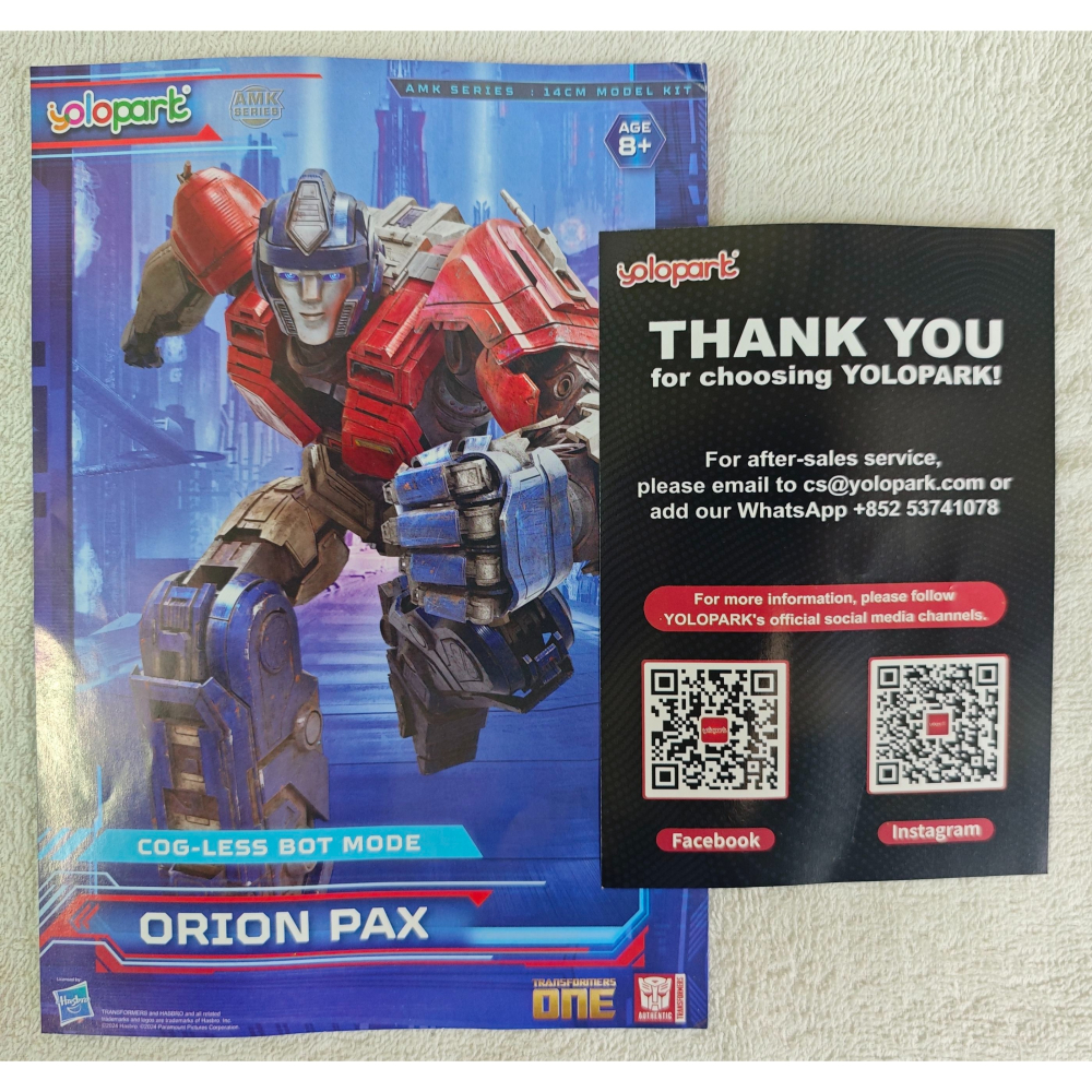 已組 YOLOPARK AMK 變形金剛 源起 ONE 初始型態 奧利安-細節圖5