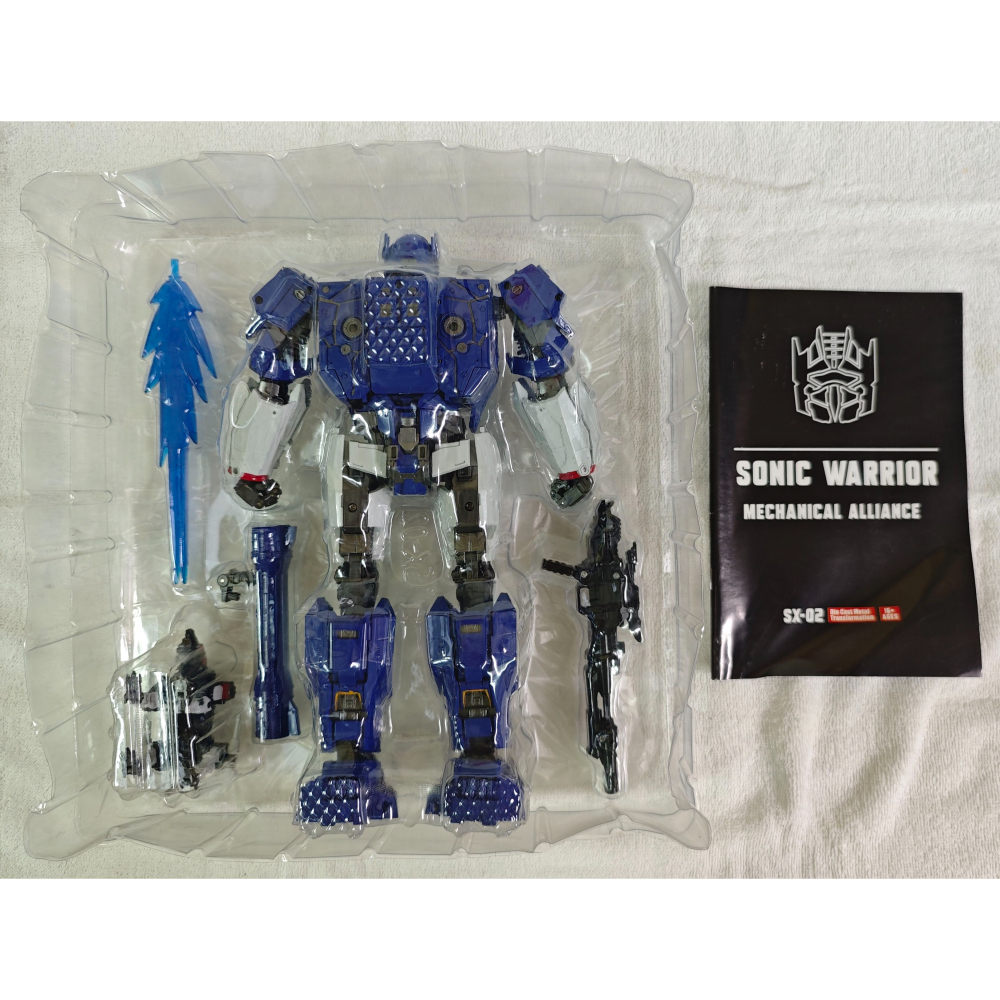 變形玩具 THUNDER WARRIOR 大黃蜂外傳 SX-02 音波 聲波 附機械狗-細節圖2