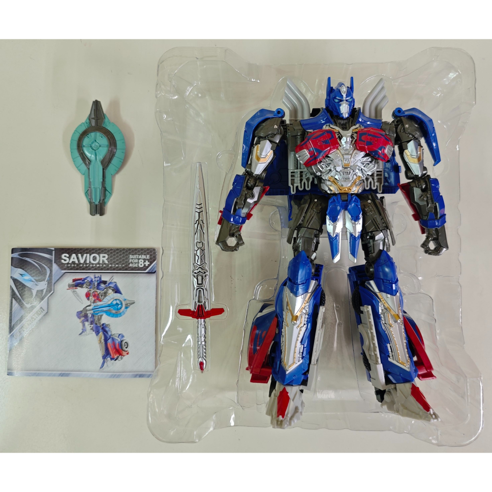 變形玩具 泰霸 電影五 最終騎士 V級放大 柯博文 OPTIMUS PRIME-細節圖2