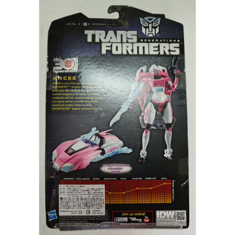 變形金剛 IDW 世代精選 經典3.0 美版 D級 雅西 亞希 阿爾茜 ARCEE-細節圖2