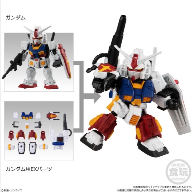 已組 MOBILITY JOINT GUNDAM Vol.1 盒玩 初代鋼彈 + EX配件