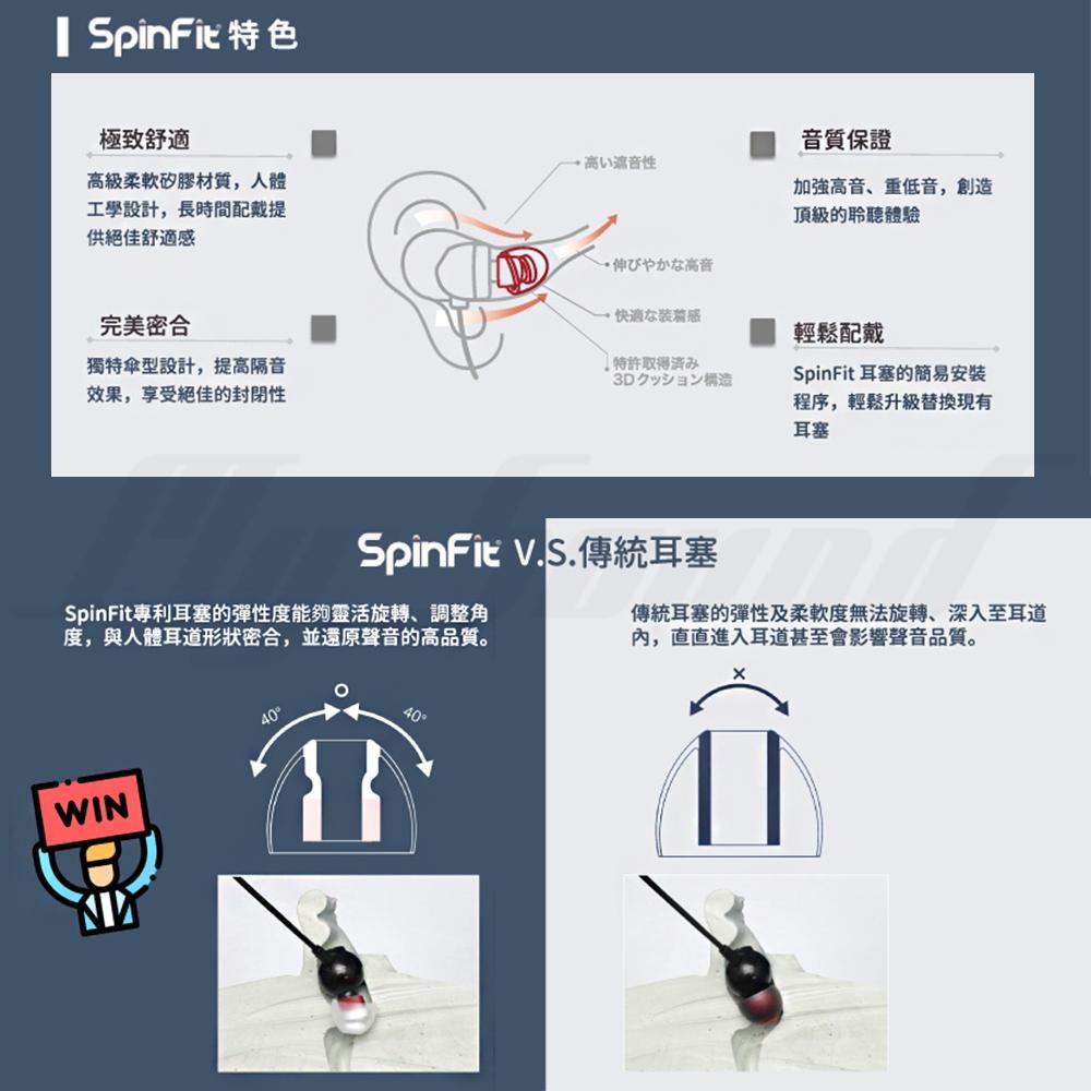 SpinFit CP100 矽膠耳塞 耳塞-細節圖5