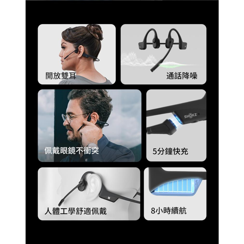 SHOKZ OPENCOMM C102 骨傳導藍牙耳機 軟骨耳機-細節圖3