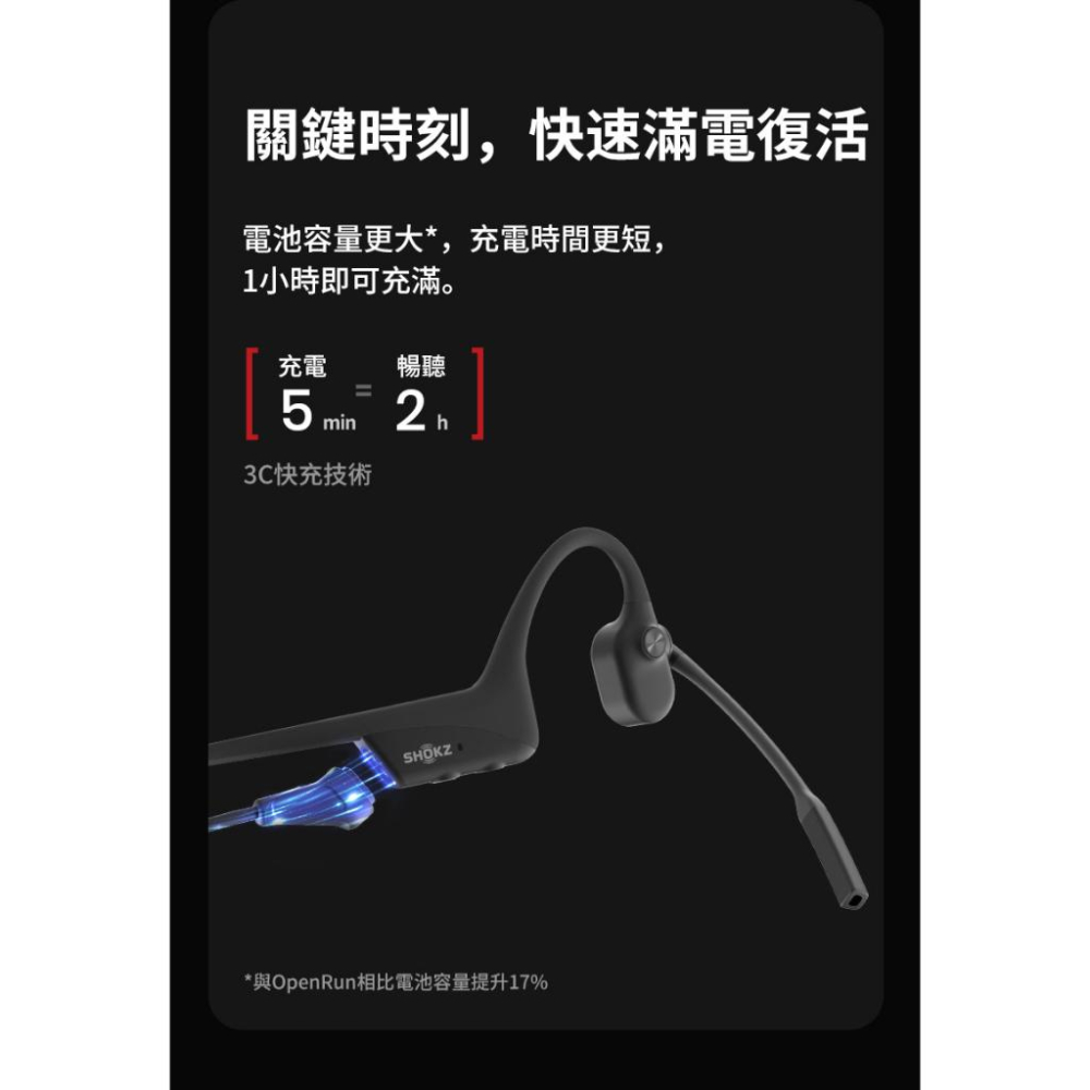 SHOKZ OPENCOMM C102 骨傳導藍牙耳機 軟骨耳機-細節圖8