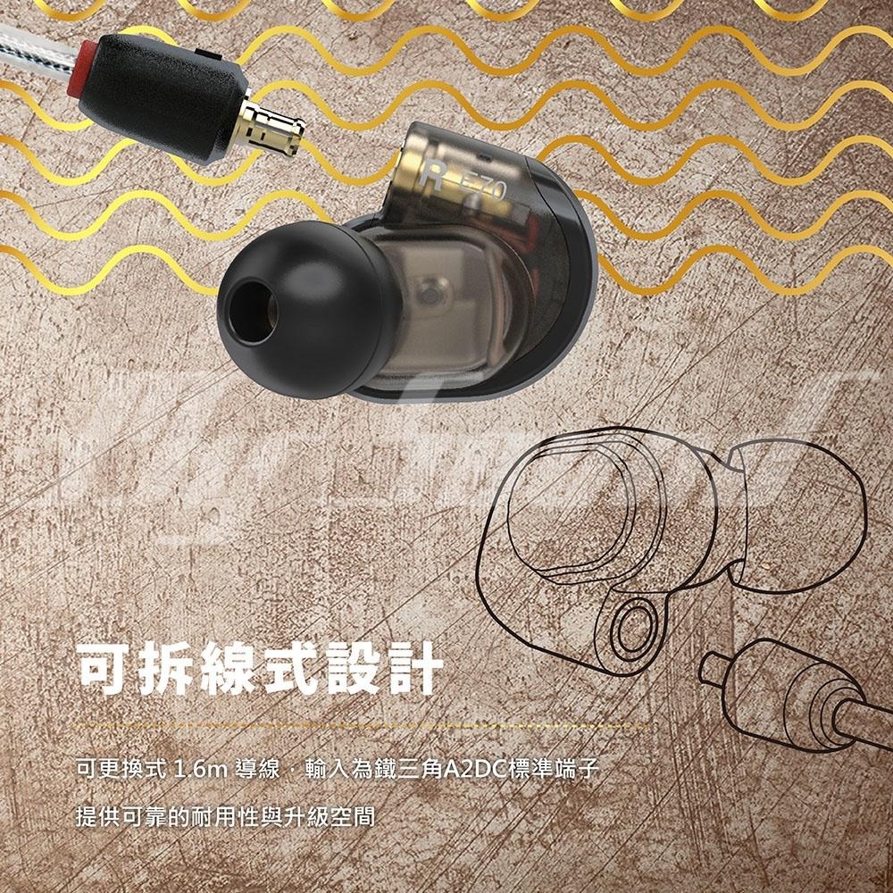 鐵三角 ATH-E70 三單體平衡電樞耳塞式耳機 入耳式 台灣公司貨 有線耳機-細節圖6