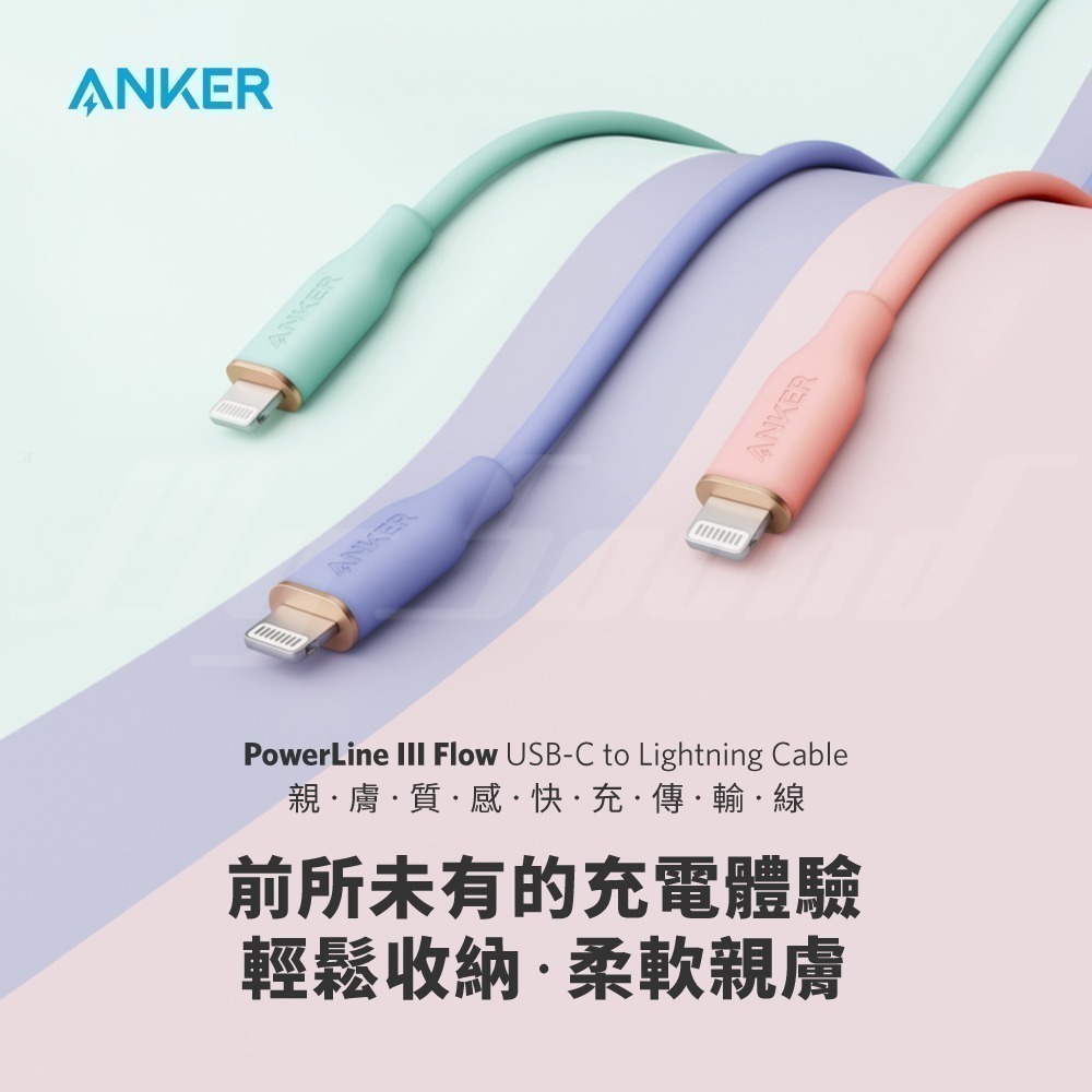 ANKER A8662 糖果快充線 0.9M USB-C to Lightning-細節圖2